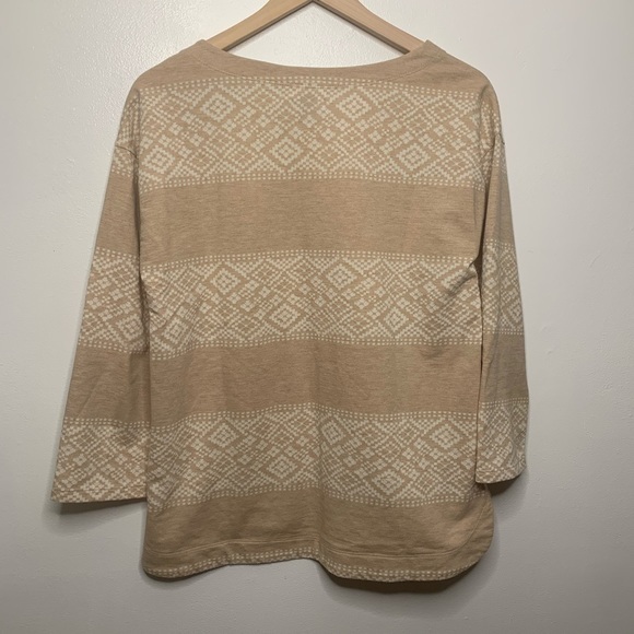 Old Navy Beige Aztec Print Pullover Sweater Medium - Picture 7 of 7